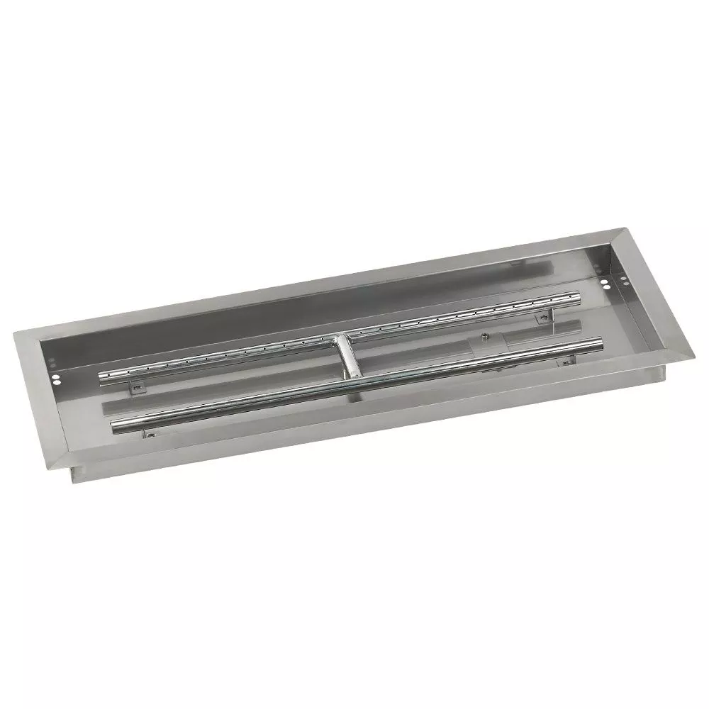 30 x 10 Stainless Steel Rectangular Drop-In Fire Pit Pan by AFG