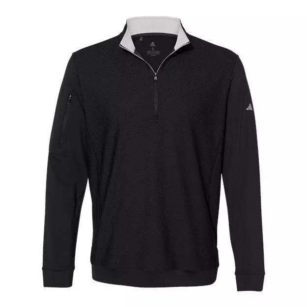 Adidas Men' Textured Quarter-Zip Pullover