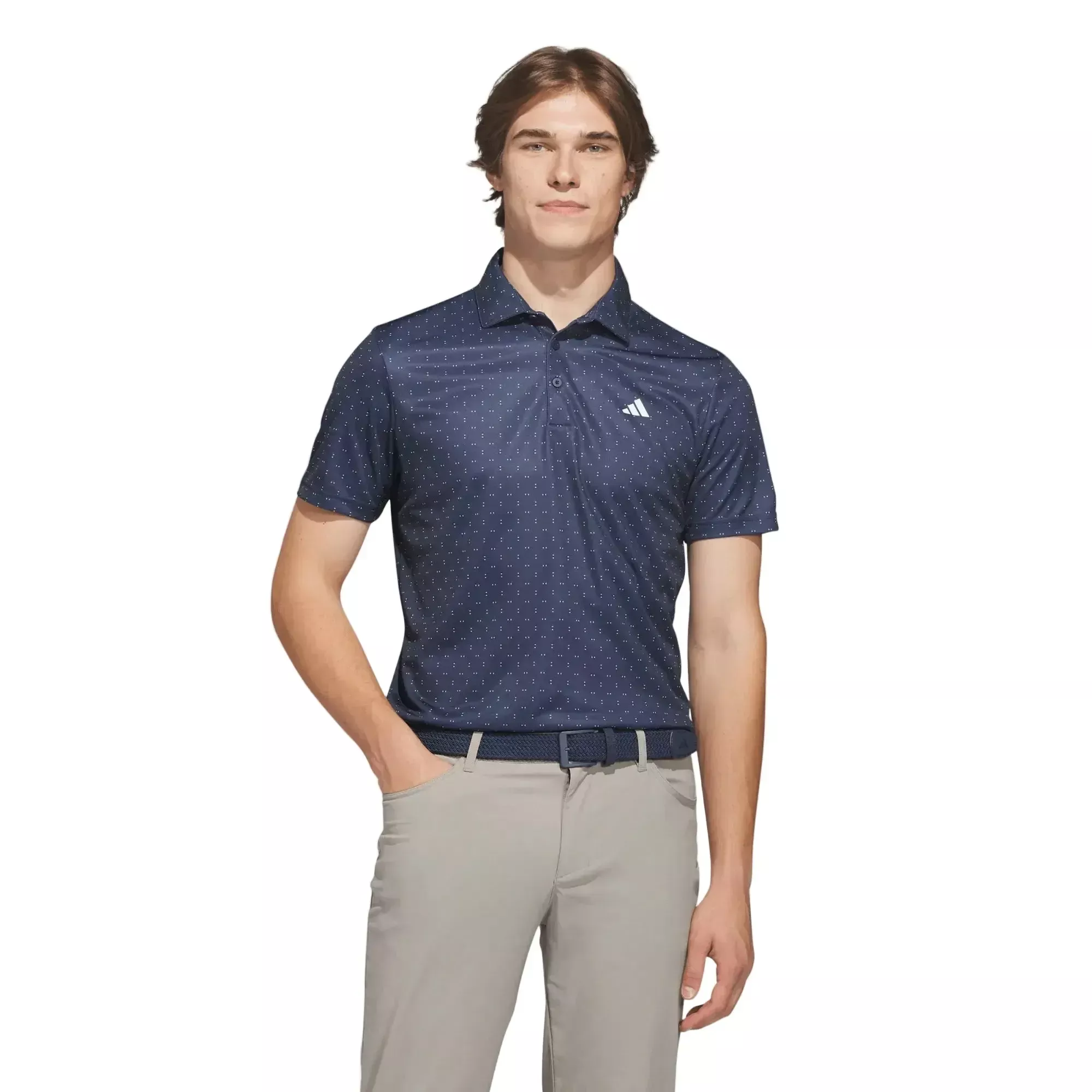 Adidas Performance Textured Polo Navy