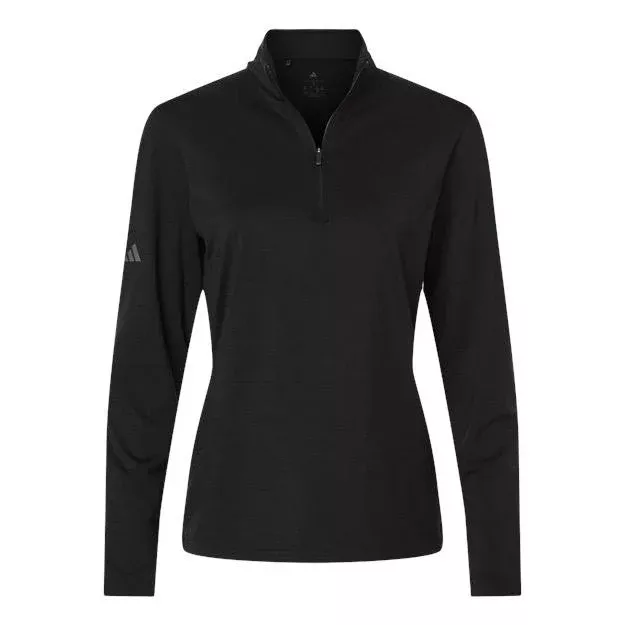 Adidas Women's Textured Stripe Quarter-Zip Pullover