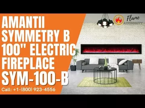 Amantii Symmetry B 100" Electric Fireplace SYM-100-B