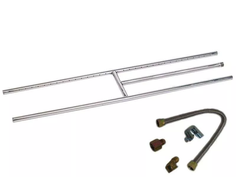 American Fireglass Rectangular Fireplace H-Burner