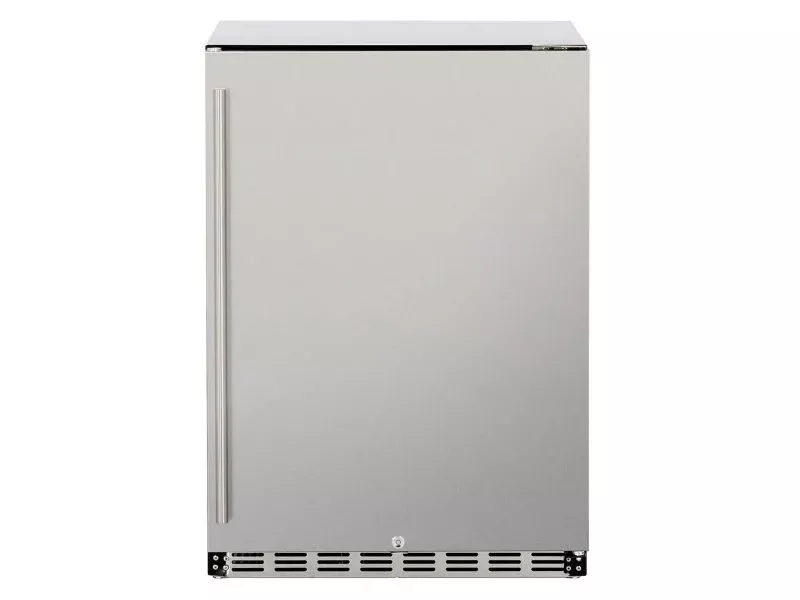 American Made Grills 24-Inch Outdoor Refrigerator with Solid Door and Lock