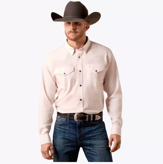 Ariat Men's Wrinkle Free Refined Slub Fitted Shirt