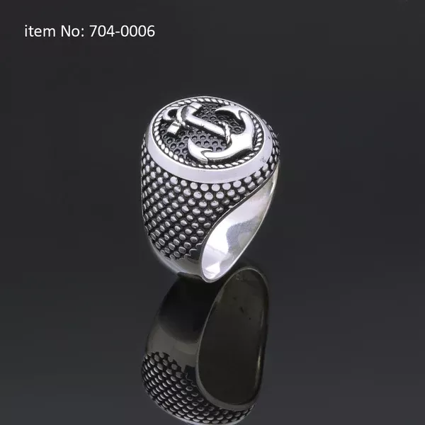 Axion Sterling Silver Anchor Ring