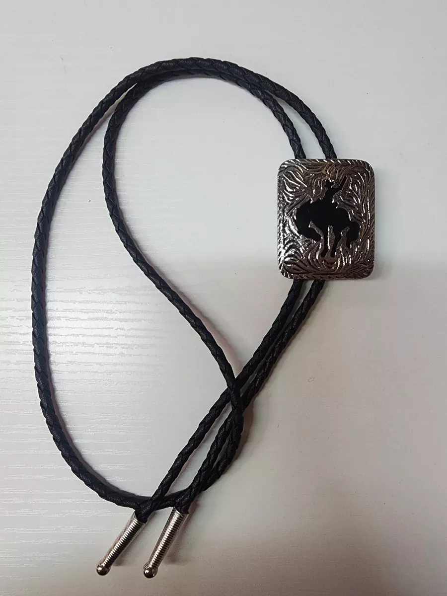 Black and Silver Bronco Bolo