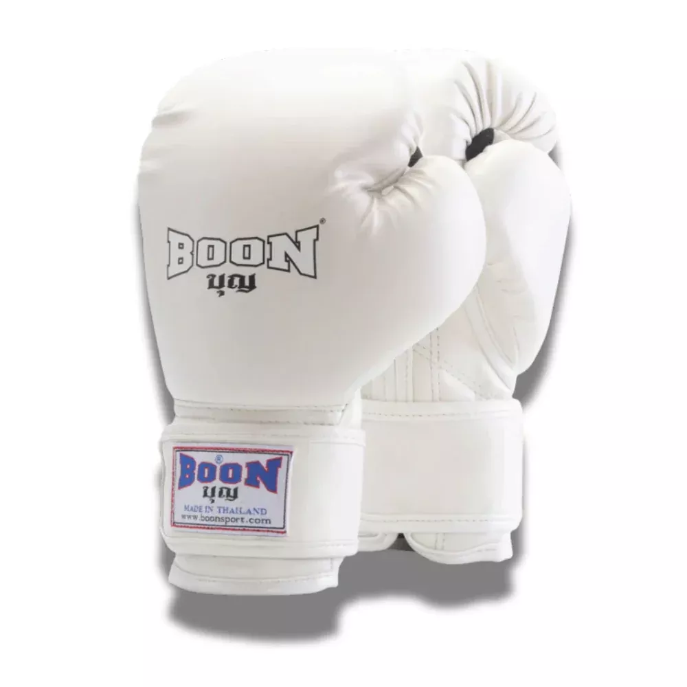 Boon Kids Muay Thai Gloves BGVC White | KickPunchElbow