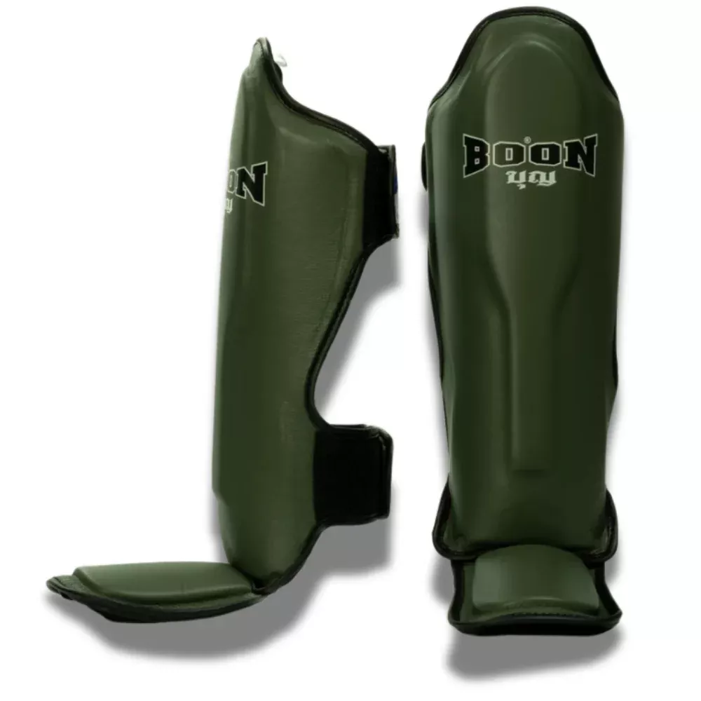 Boon Shin Guards Army Green | KickPunchElbow