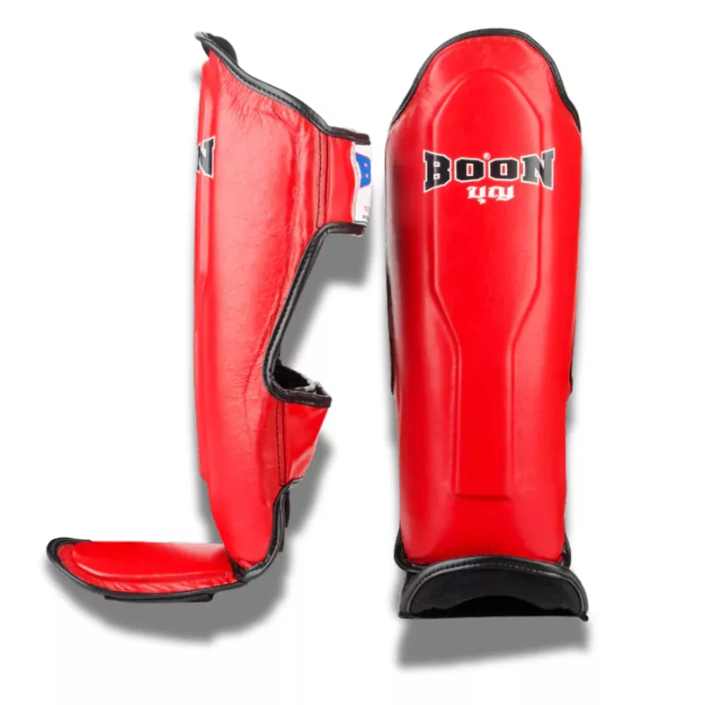 Boon Shin Guards Red | KickPunchElbow