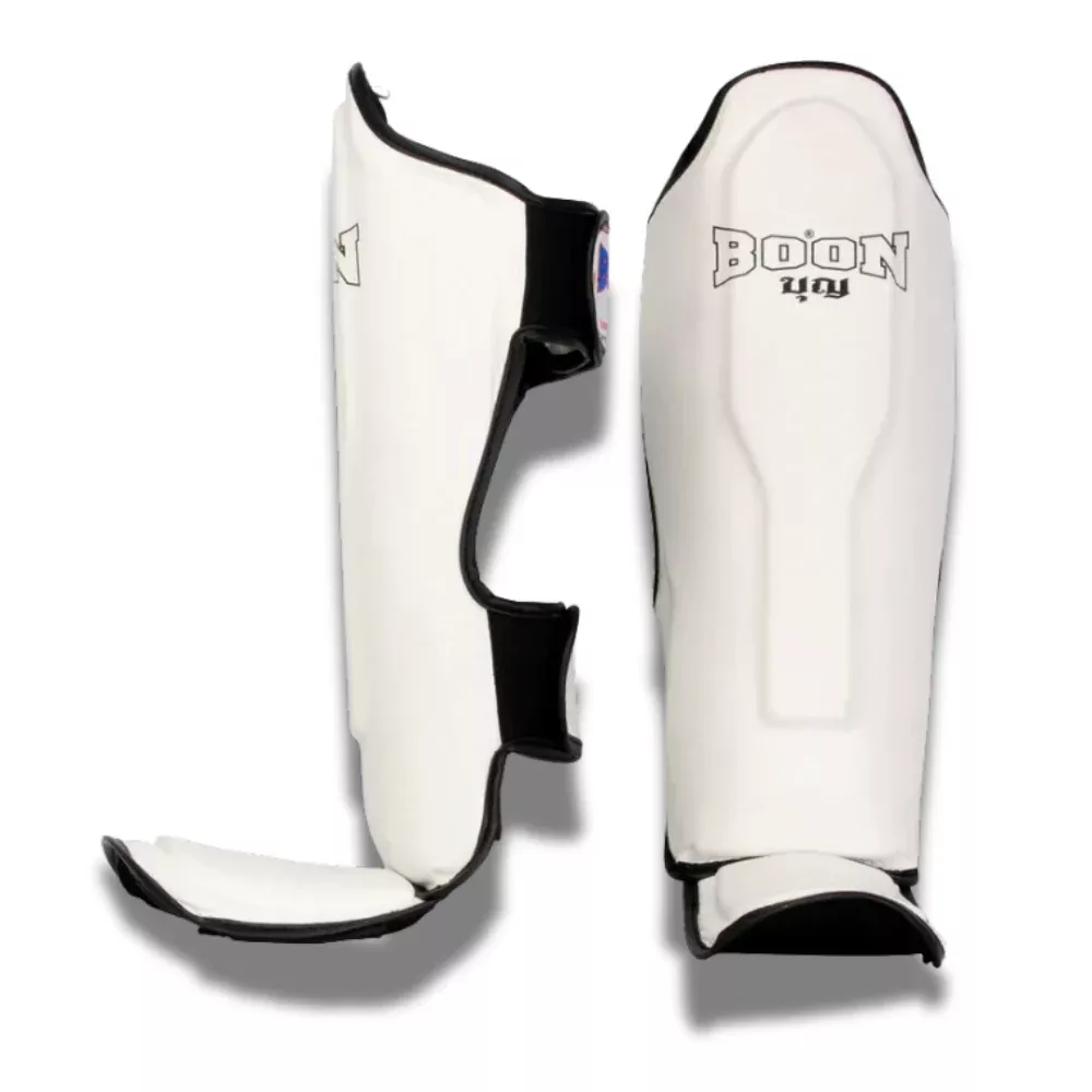 Boon Shin Guards White | KickPunchElbow