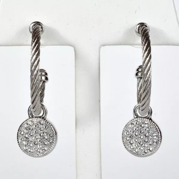 Cable Half Hoop Earrings