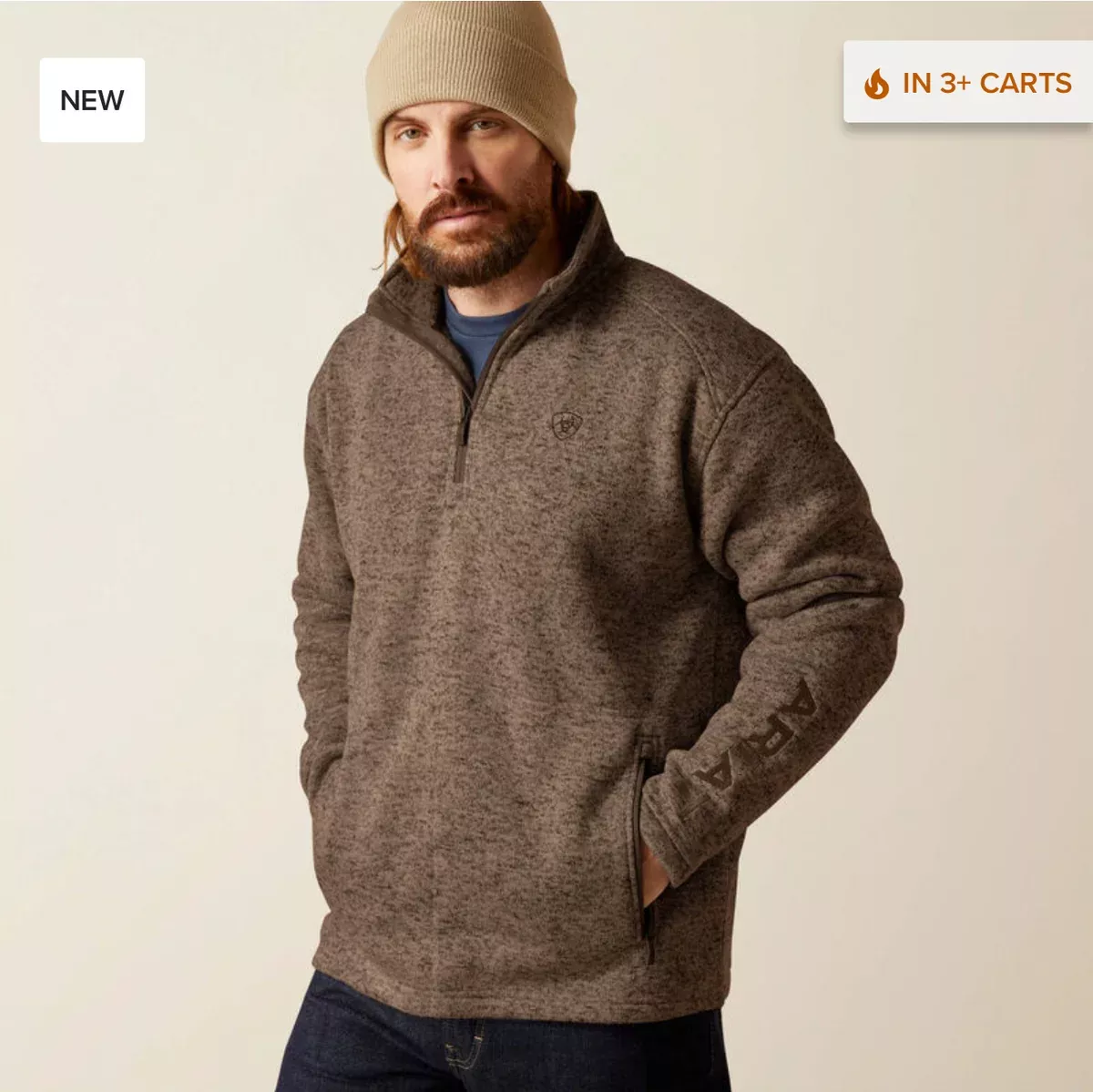 Caldwell Logo 1/4 Zip Sweater
