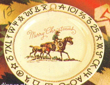 Christmas True West Dinner Plate