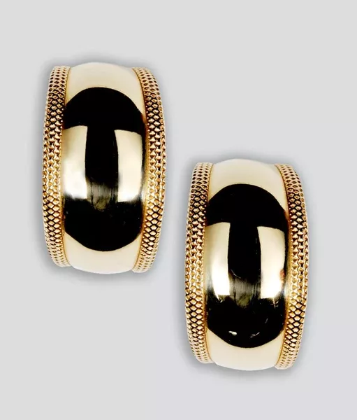 Classic Gold Wide Hoop Earrings