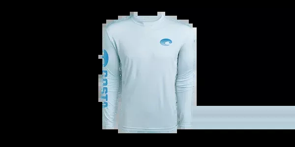Costa Del Mar Men's Technical Crew LS Shirt/Arctic