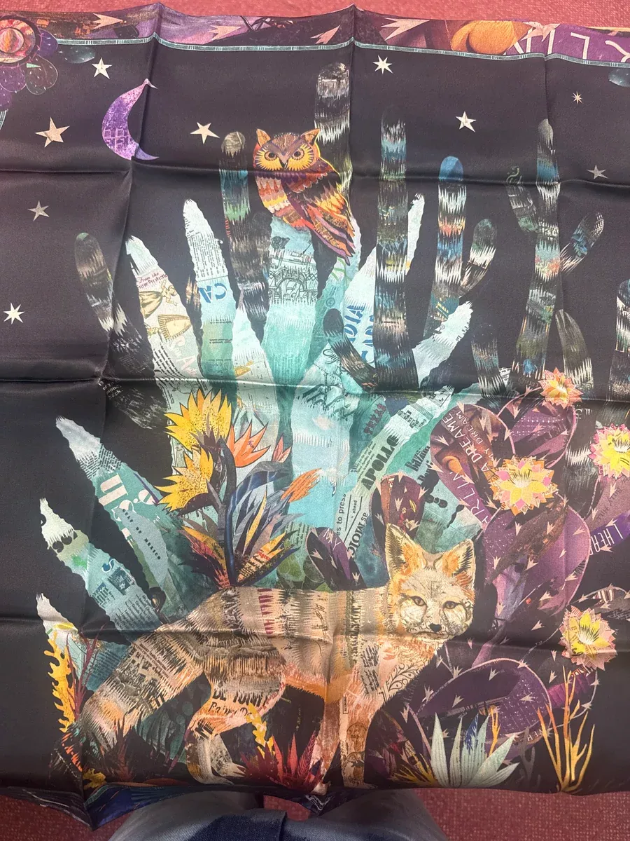 Coyote Mosaic Fringe Scarf Shorty
