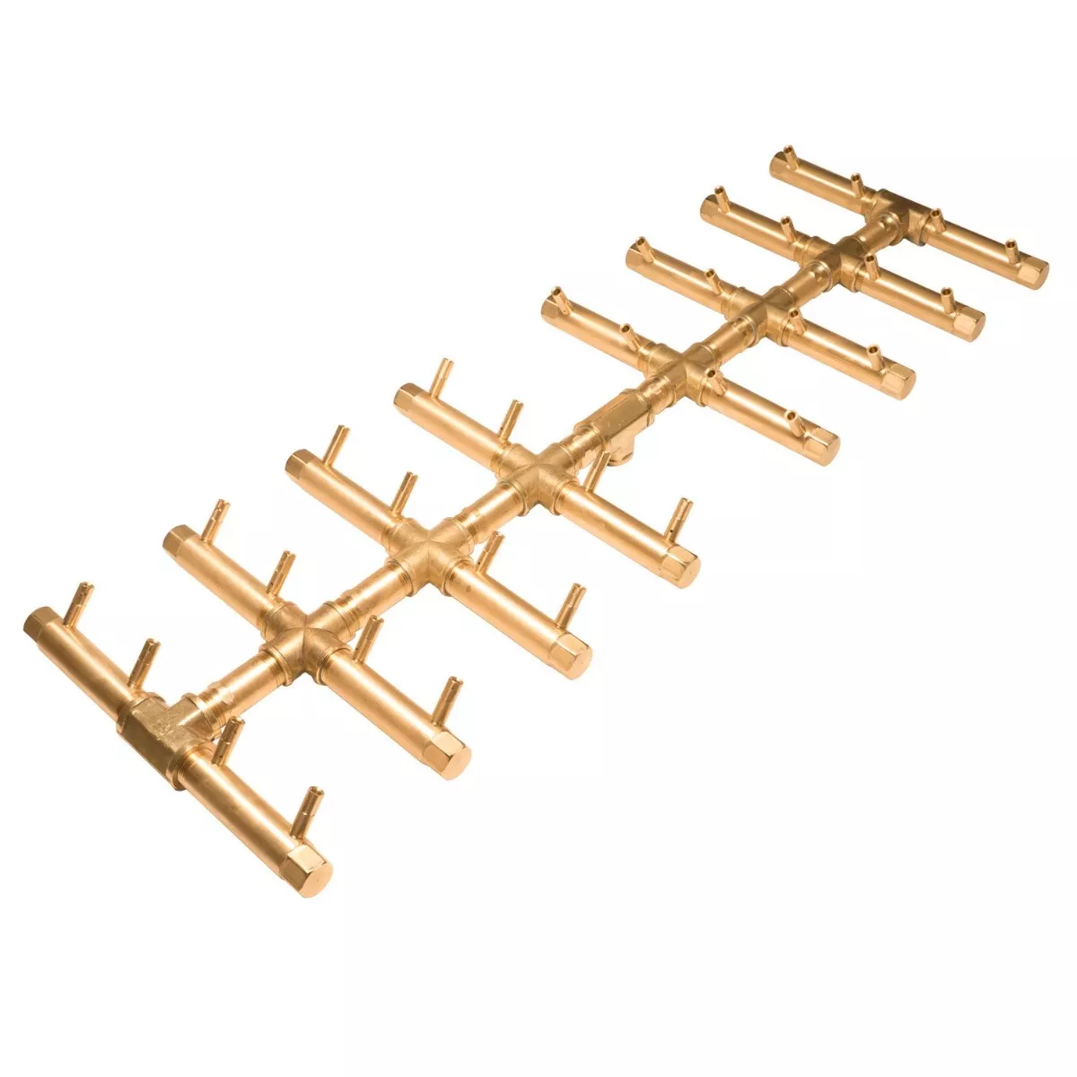 Crossfire by Warming Trends CFBDT Match Light Double Tree-Style Brass Gas Fire Pit Burner