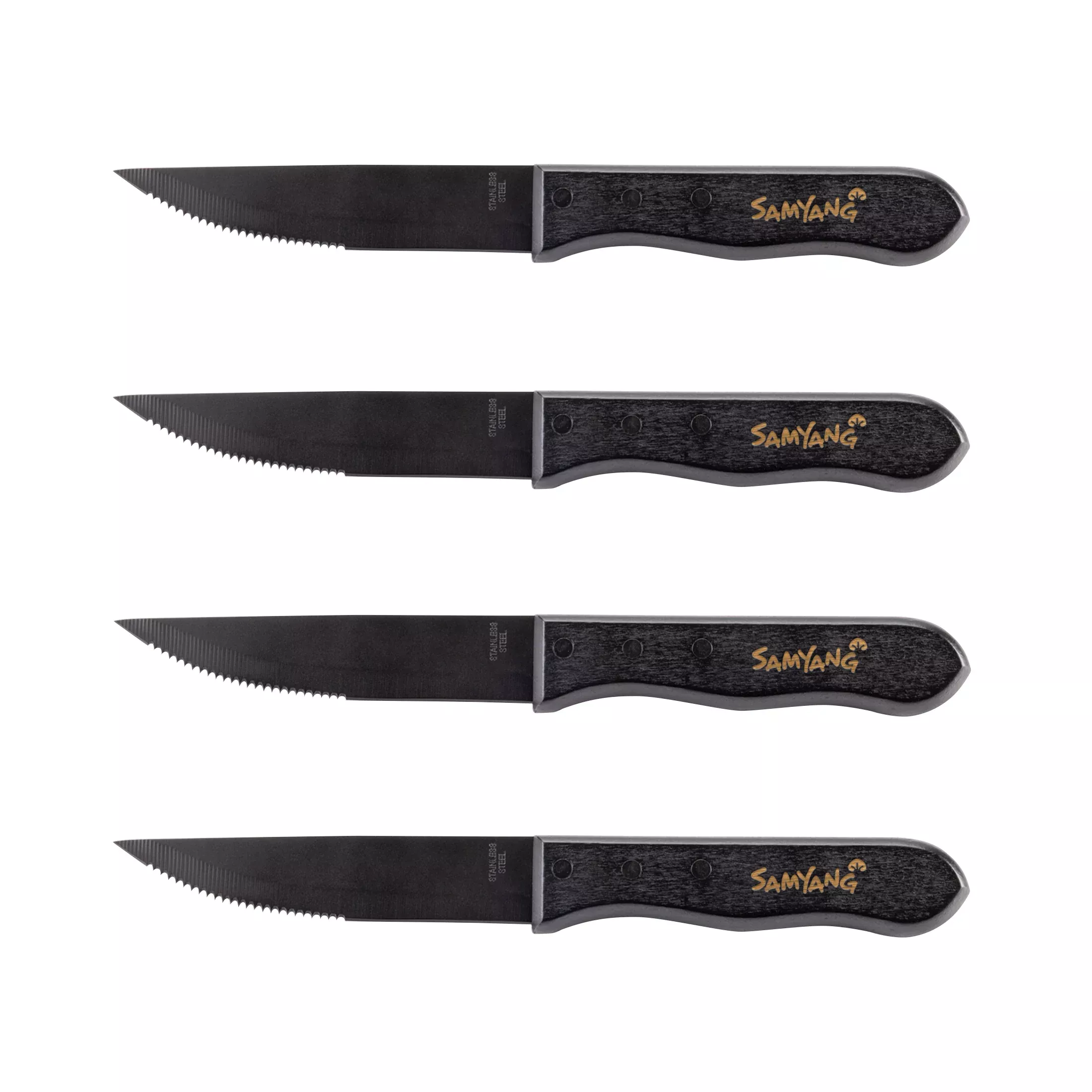 Custom Logo Rustler Steak Knife Set - 4pc
