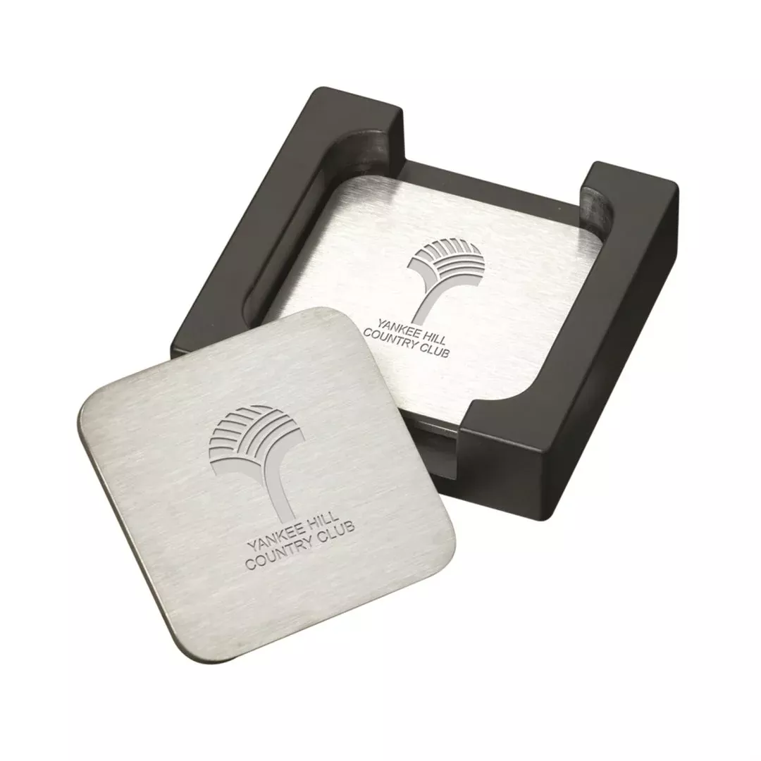 Custom Logo Throw Coaster Set - 6pc