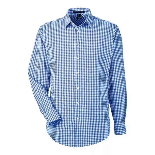 Devon & Jones Men' CrownLux Performance Gingham Dress Shirt
