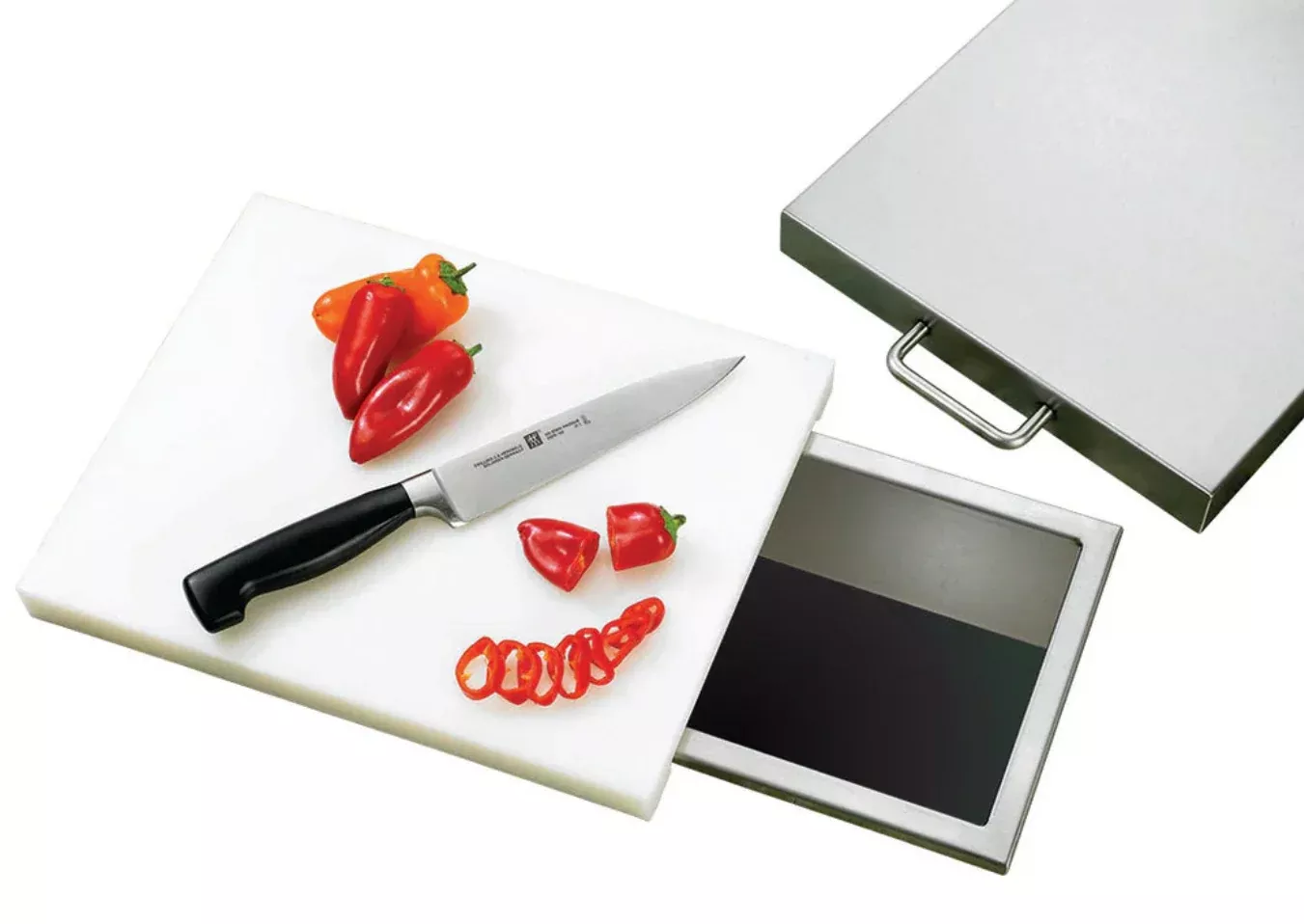 **DISCONTINUED** TrueFlame: 14" Trash Chute with Cutting Board & Lid