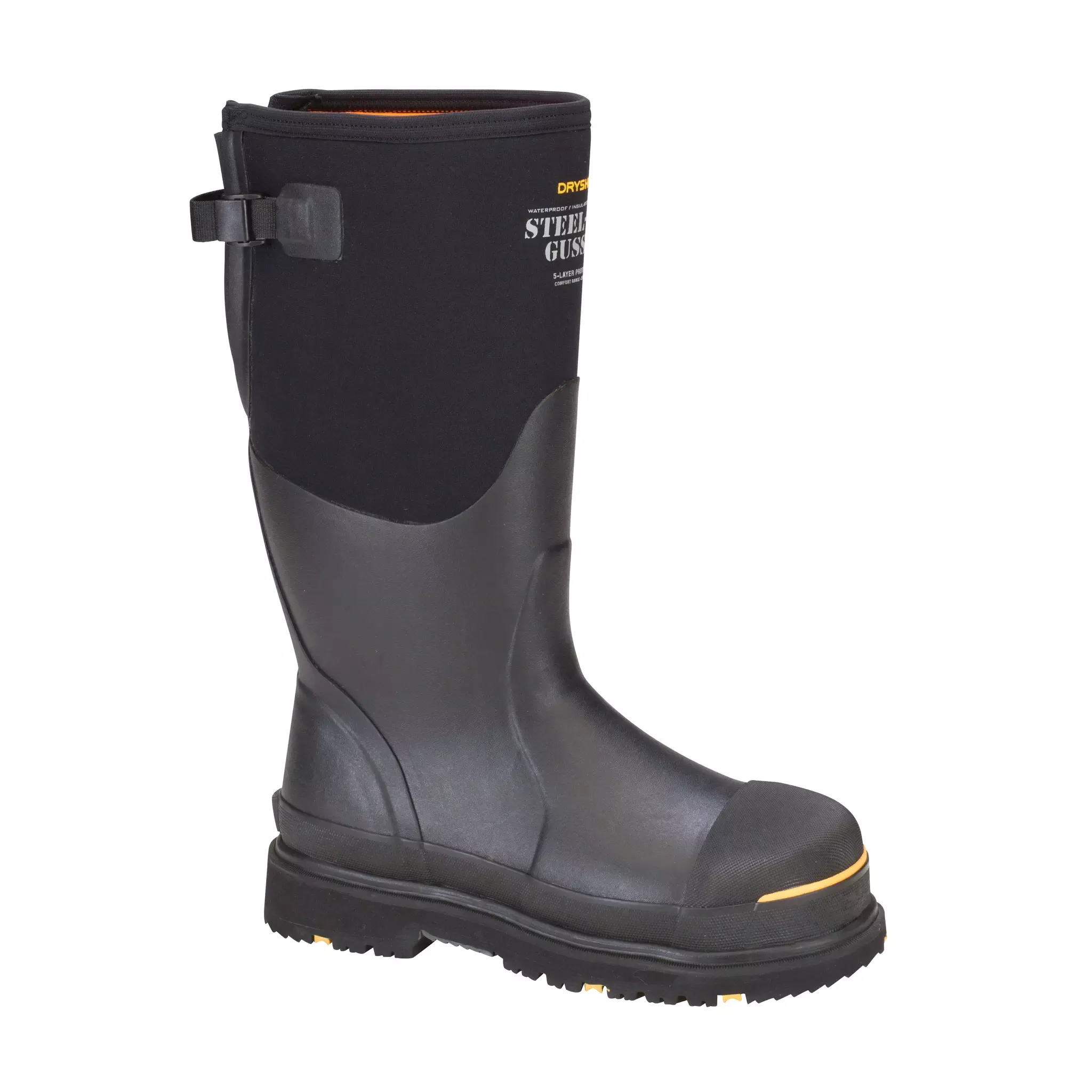 Dryshod Steel-Toe Adjustable Gusset Work Boot STG-UH-BK