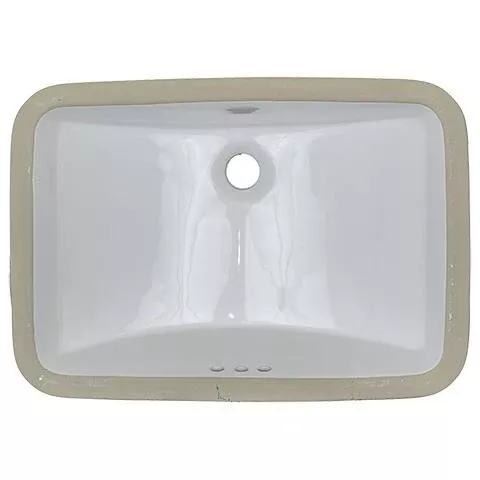 E-Stainless 194 Bolinas Rectangular Porcelain Vanity Sink, White