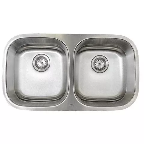E-Stainless M602-16 32-Inch Equal Double-Bowl Undermount Sink