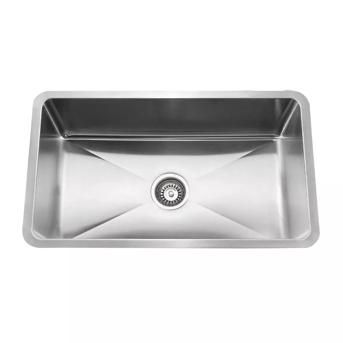 E2 Stainless 16 Gauge 23x18x9 Stainless Steel Rectangular Sink w/ Small Corner Radius - SRS-2318