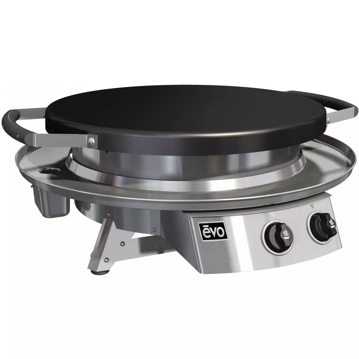 EVO Professional Tabletop Flattop Propane Grill w/ Non-Stick Ceramic Clad Coating
