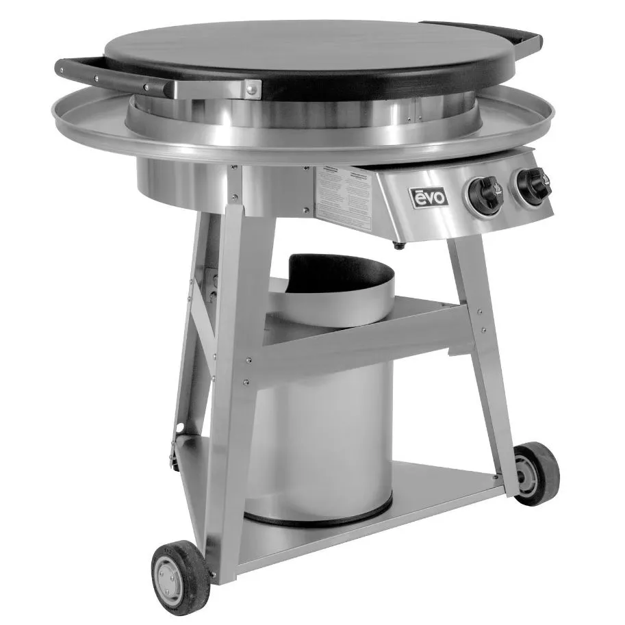 Evo Professional Wheeled Cart Flattop Natural Gas Grill – 10-0002-NG