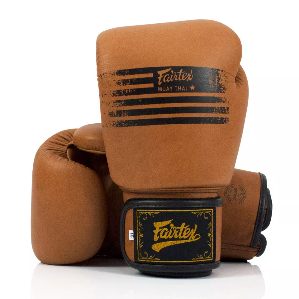 Fairtex BGV21 Legacy Brown Velcro Boxing Gloves