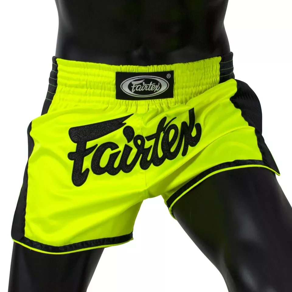 Fairtex BS1706 Lime Green Slim Cut Muay Thai Shorts