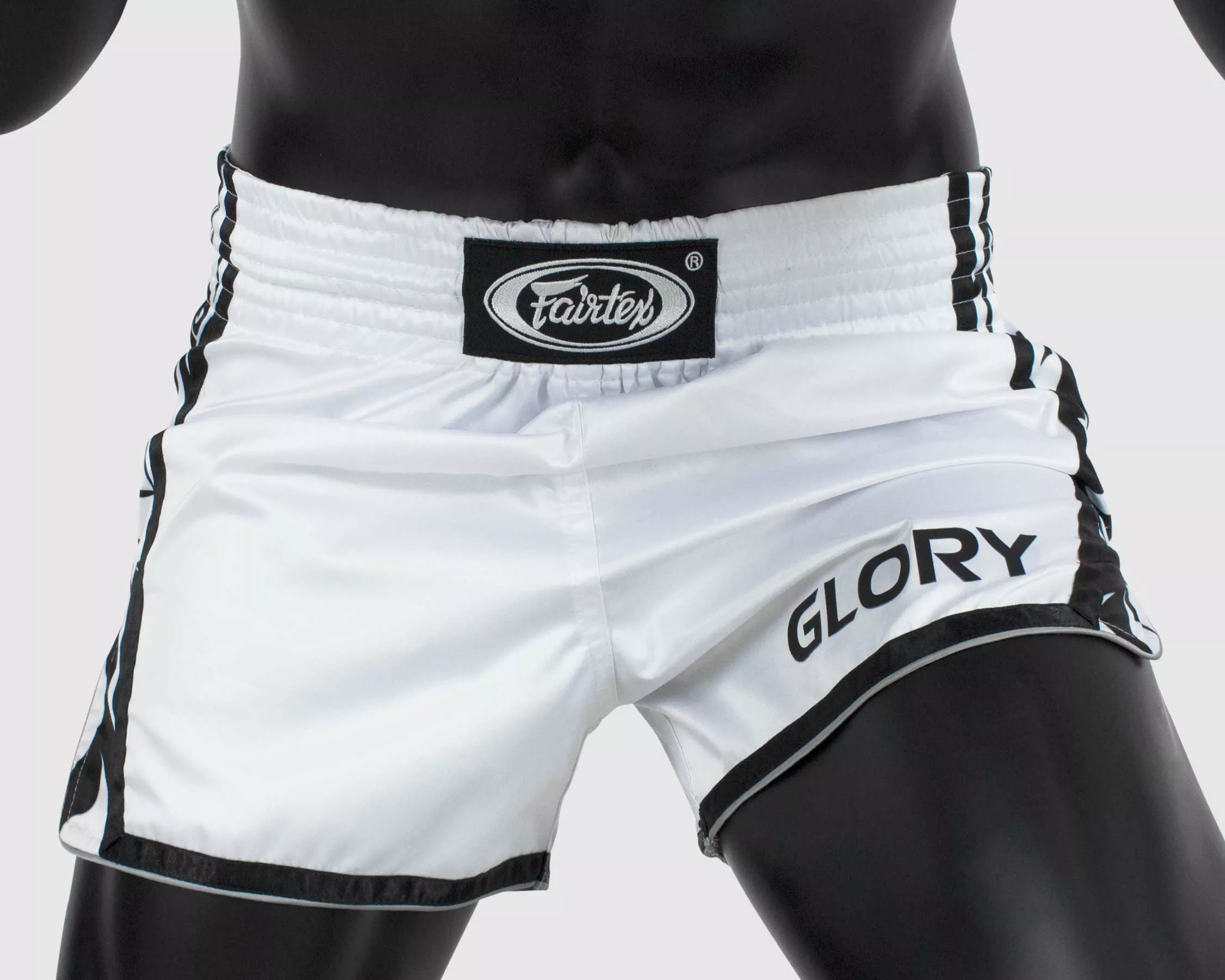 Fairtex BSG3 GLORY fight shorts White Black