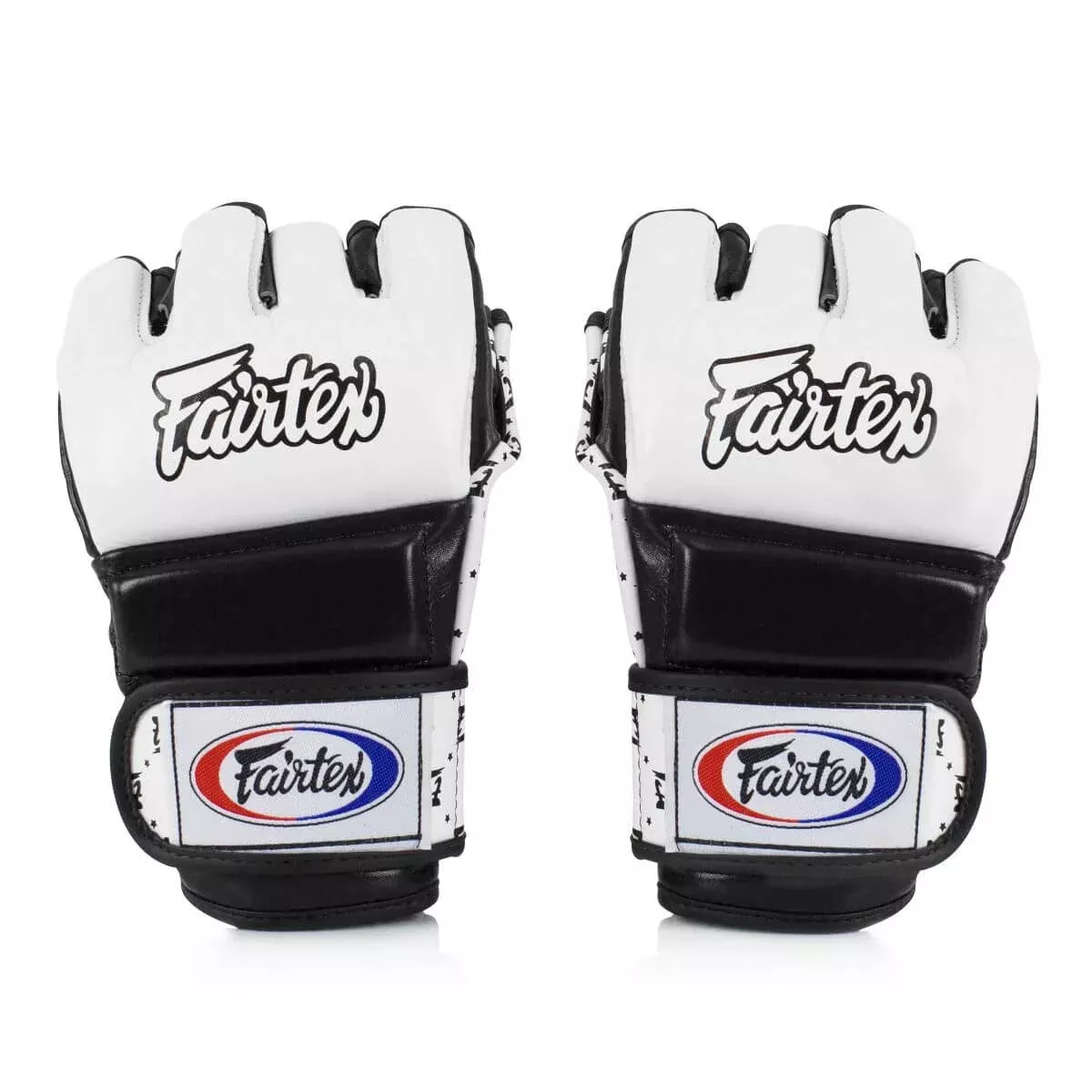 Fairtex MMA Gloves FGV17 White/Black - Split Knuckles