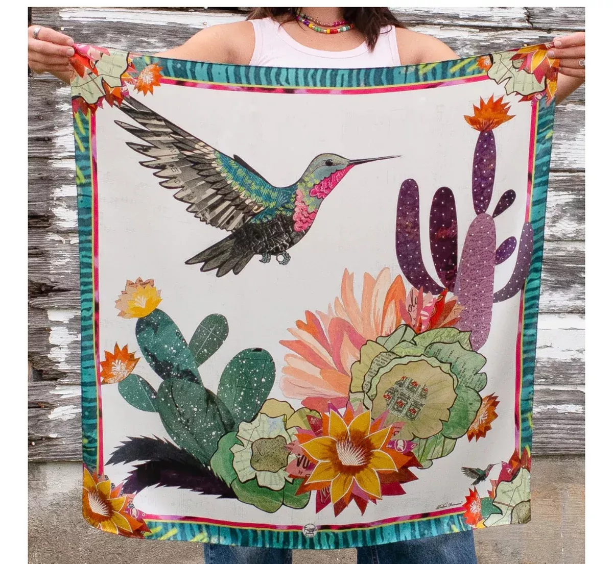 Fringe Scarves Cactus Blooms