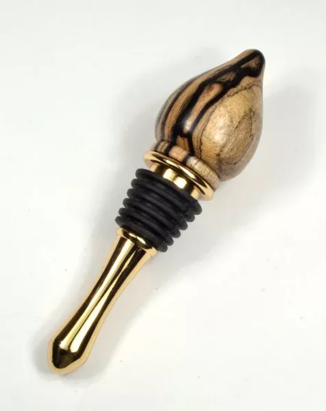 Hand Crafted Asian White Ebony Wine Topper