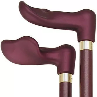 Harvy Canes Soft Touch Palm Grip Cane/Burgundy