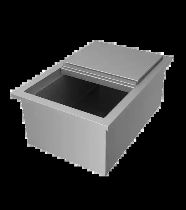 Hestan 16-Inch Outdoor Insulated Ice Bin with Sliding Cover