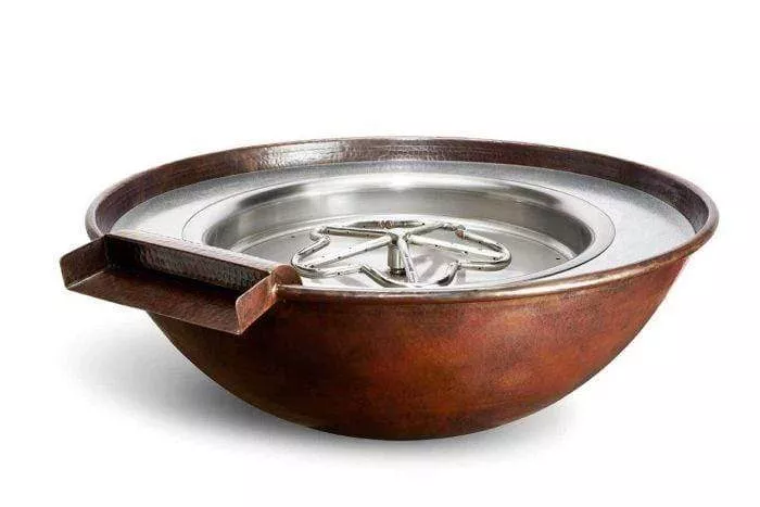 HPC Fire Tempe Hammered Copper Gas Fire Pit TEMP31W-MLFPK