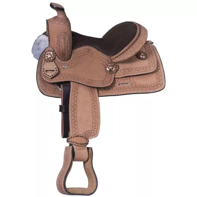 King Series Youth Roughout Saddle with Serpentine Tooling