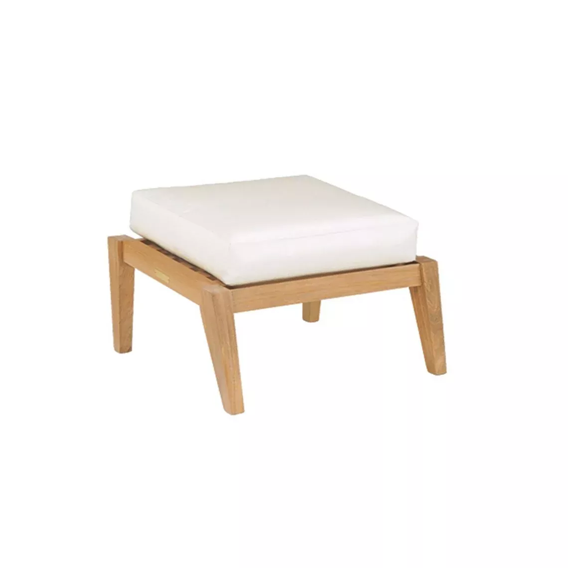 Kingsley Bate Algarve Teak Deep Seating Ottoman with Cushion Selection
