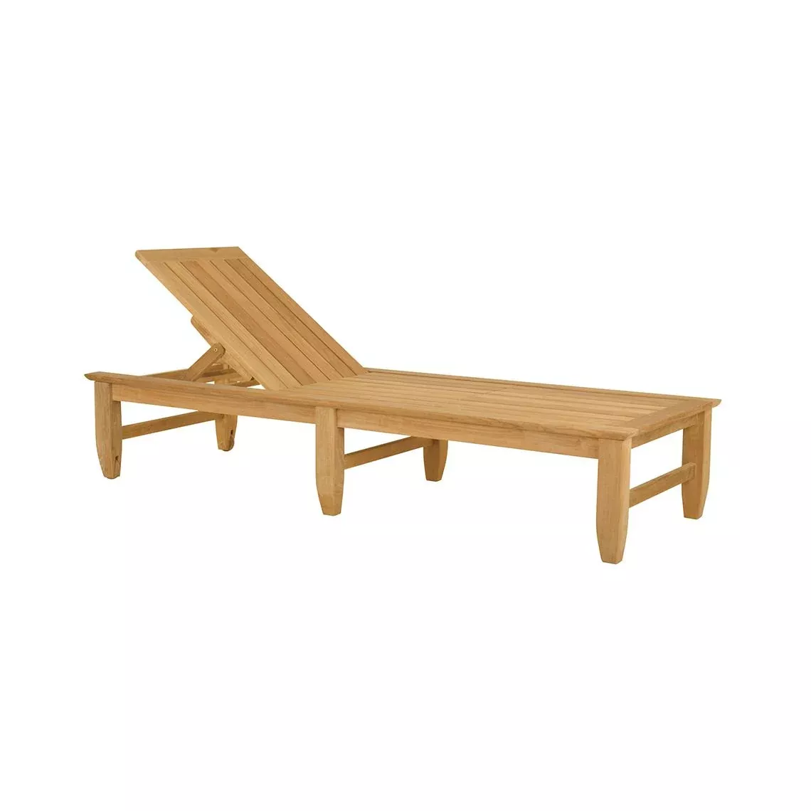 Kingsley Bate Amalfi Teak Adjustable Poolside Chaise with Wheels