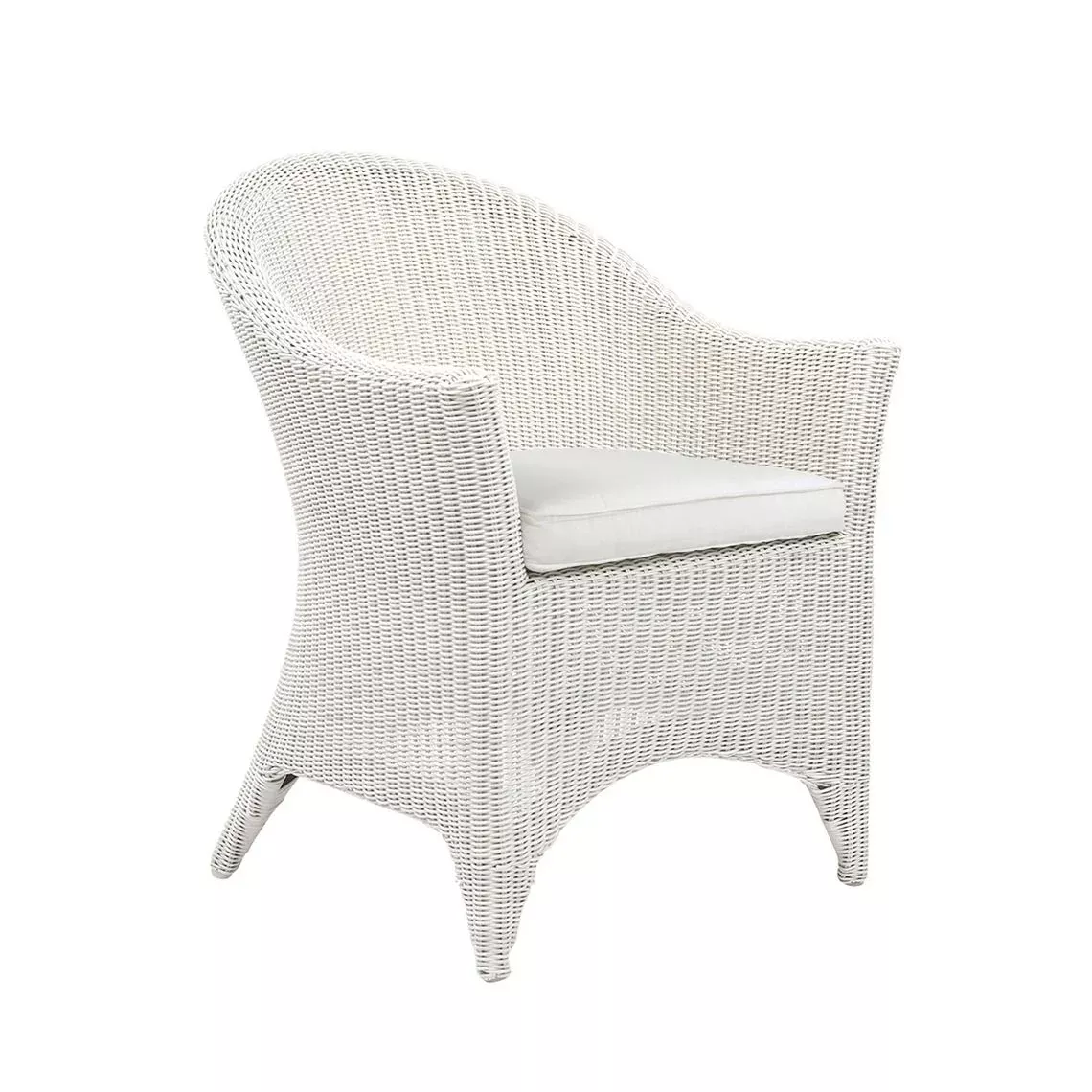 Kingsley Bate Cape Cod All-Weather Wicker Dining Armchair with Cushion Selection