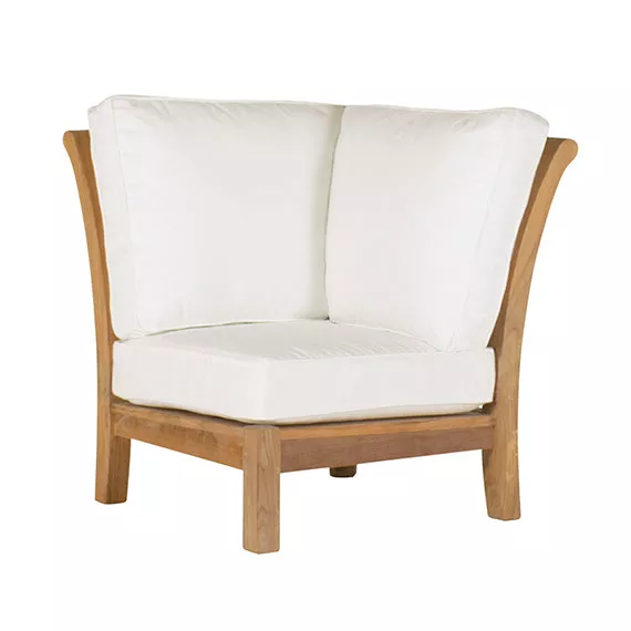Kingsley Bate Chelsea Solid Teak Sectional Corner Chair with Cushion Selection