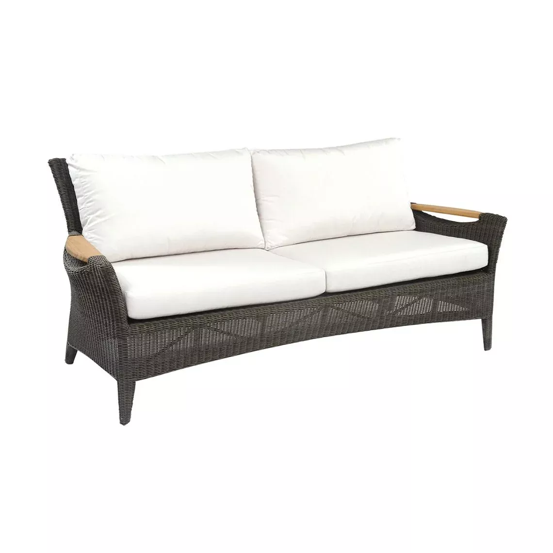 Kingsley Bate Culebra 75-Inch Textured Charcoal Wicker Deep Seating Sofa