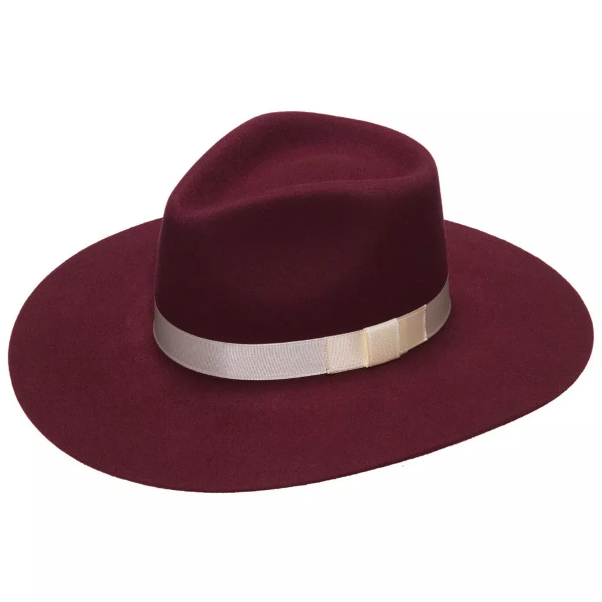 Ladies Pinch Front Maroon Hat