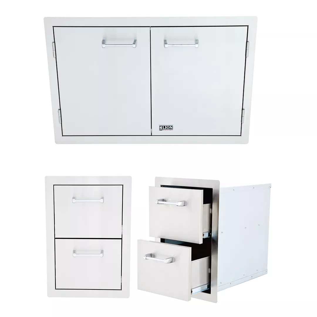 Lion Double Drawer and Double Door Package