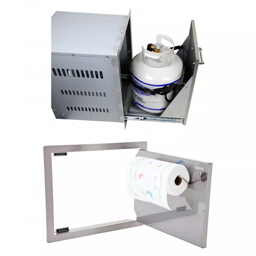 Lion Horizontal Door w/ Towel Rack and Multi Function Bin Package