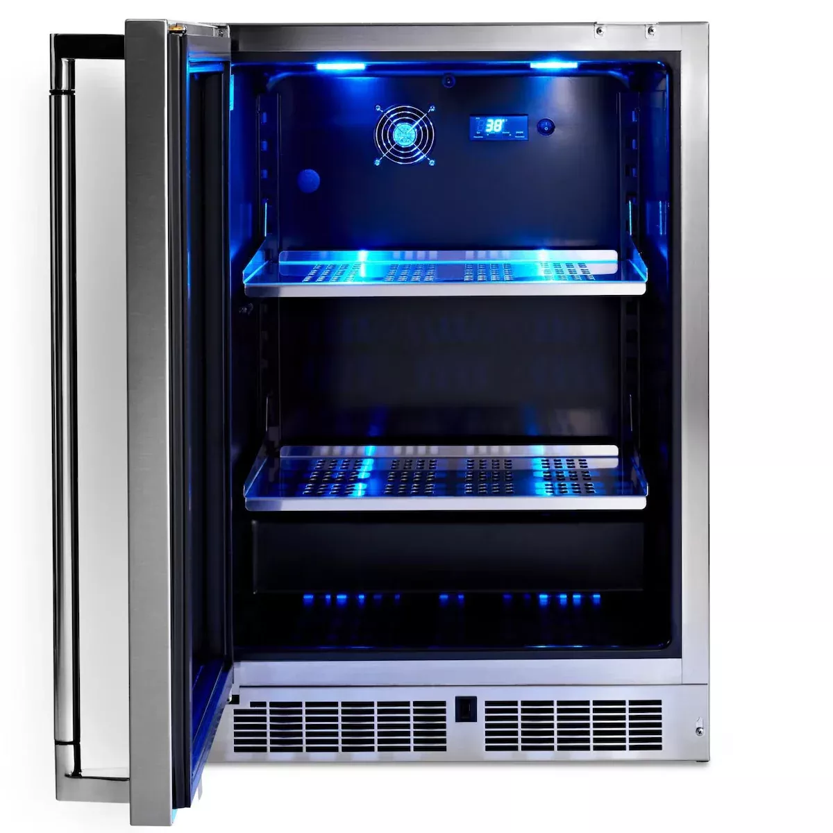 Lynx Undercounter Refrigeration Professional 24-Inch Refrigeratorw/ See Through Glass Doorwith field-reversible doors-LN24REFG